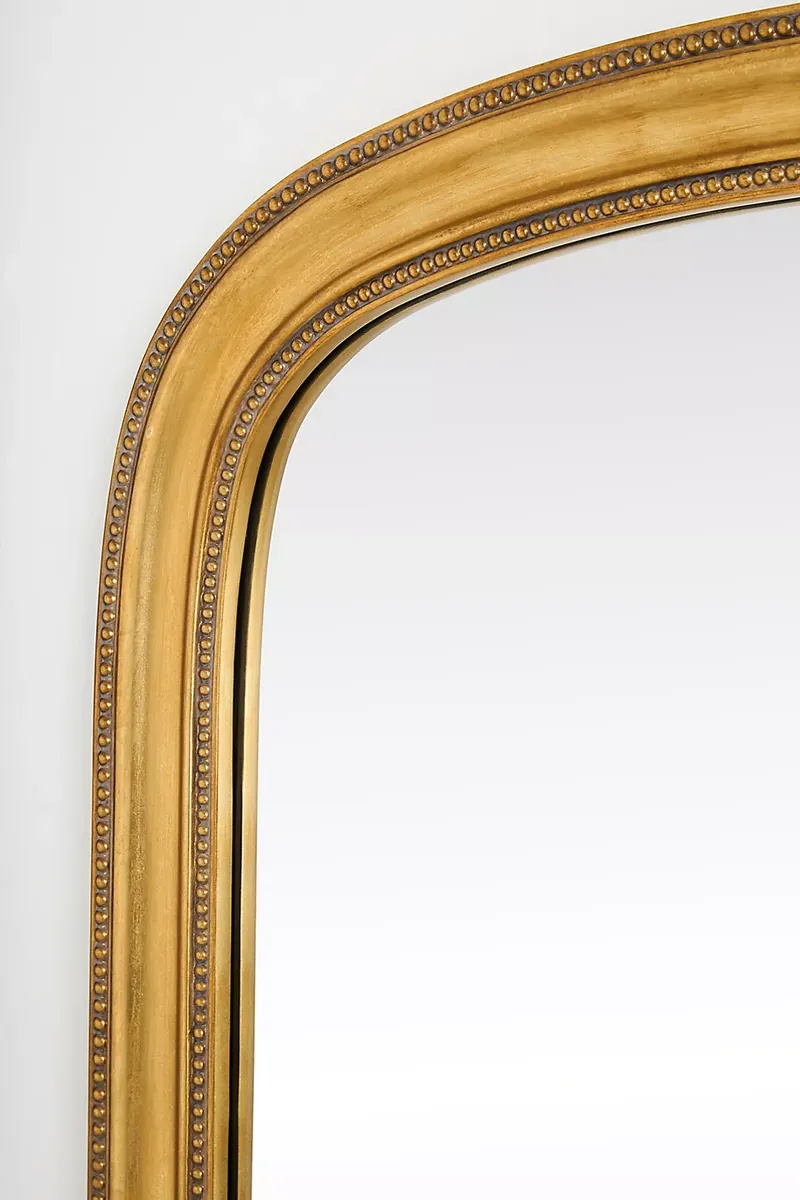 Beaded Arched Mantel Mirror