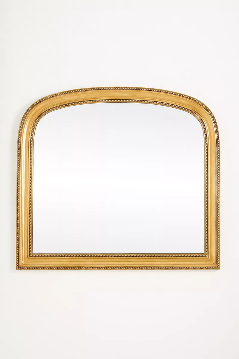 Beaded Arched Mantel Mirror