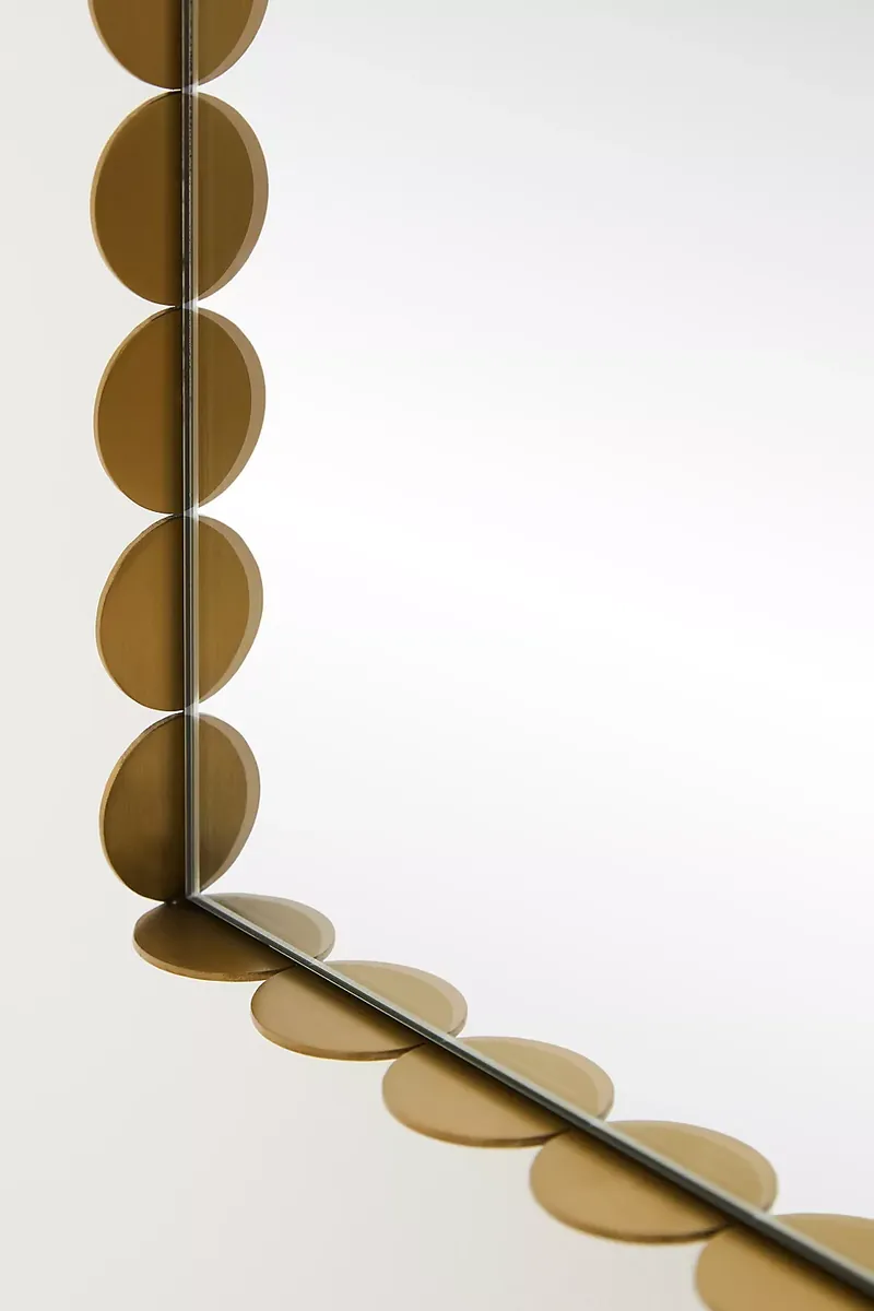 Scalloped Metal Mantel Mirror