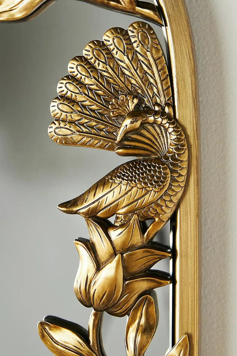 Floral Animal Mantel Wall Mirror
